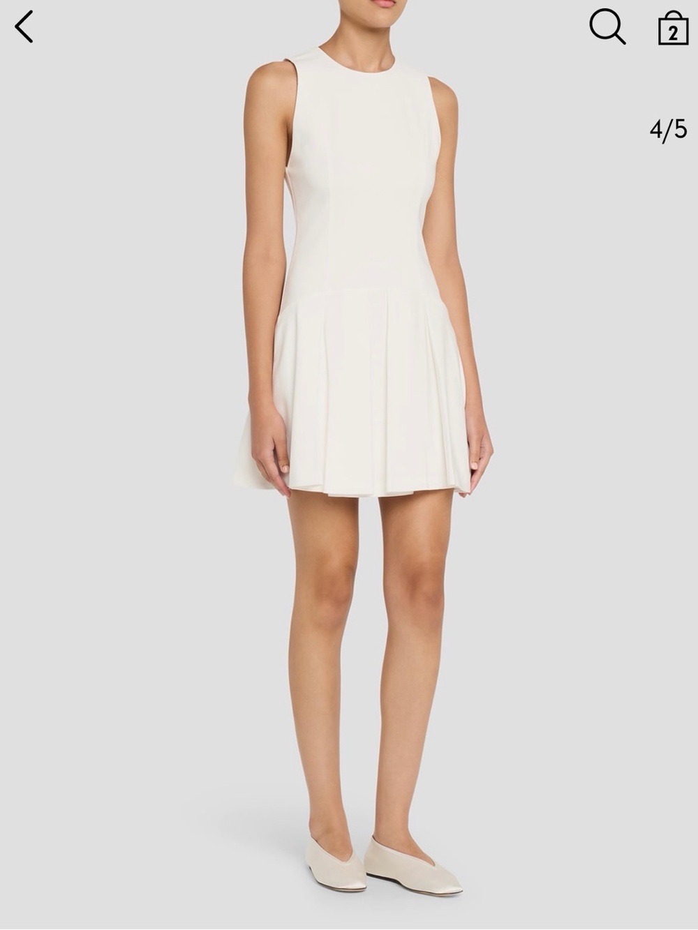 Alice and Olivia Adley Sleeveless White Fit & Flare Dress